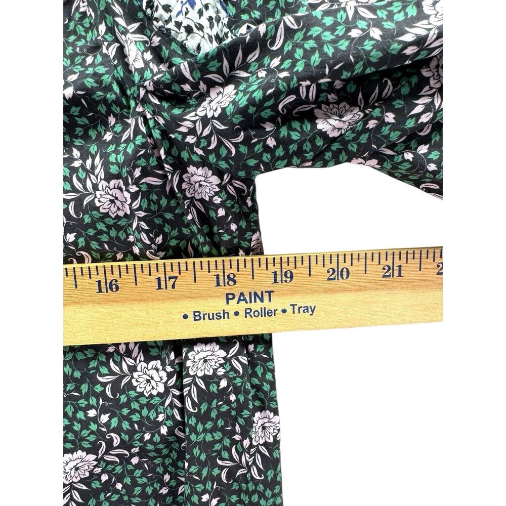 J.Crew x Liberty Fabric Ruffle Sleeve Blouse Womens S Floral Green Preppy - Picture 6 of 11